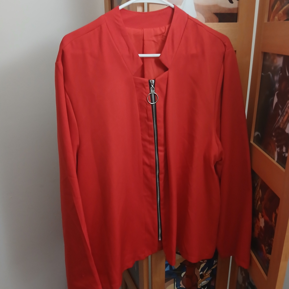 Red Zip-Up Jacket